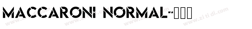 Maccaroni Normal字体转换